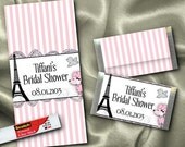 36 Hershey's Mini Candy Wrappers, Eiffel Tower, French Poodle, Wedding, Bridal Shower, Baby Shower, Birthday Il_170x135