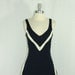 1960s Bathing Suit - Rose Marie Reid - Navy Blue and White Color Block Nautical Swimsuit