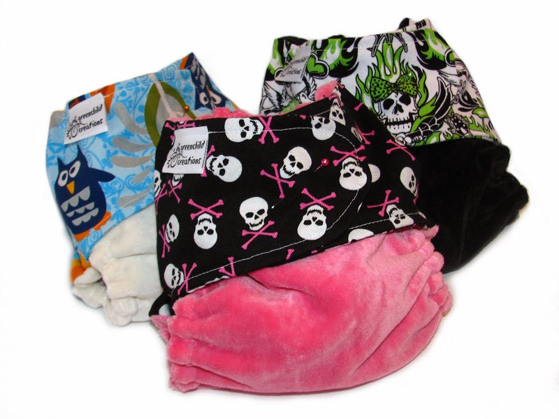 Fitted Cloth Diaper, CUSTOM OS Cotton/Bamboo Velour - Customize your print