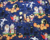 Alexander Henry Boo-Ville Midnight Trick or Treat Kids Halloween Fabric Yard