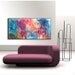 Large Abstract Painting, Original Abstract painting, Contemporary Modern Fine Art, Colorful Canvas Art, by Henry Parsinia 48x24