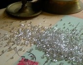 Japanese two cut (hexagon) beads No. 34, clear, silver lined, 10g