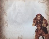 12x12 Wizard of Oz Scrapbooking Paper - Cowardly Lion - Double sided, One sheet - 0017