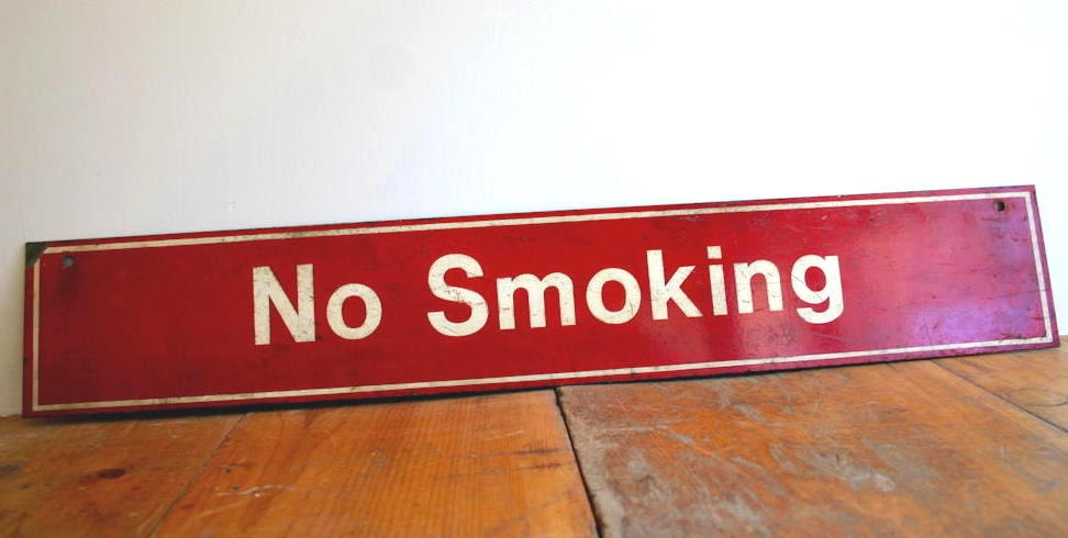 Steel No Smoking Sign Dbl Sided