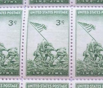 4x 1945 Iwo Jima US Postage Stamps Mint