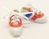 White Adidas Style Sneakers for BJD Dolls Lati Yellow, PukiFee, Dollk S00058A