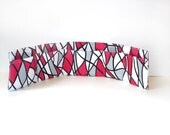 Purse organizer 5 pockets bright pink grey, tote bag  handbag insert diaper bag extra pockets