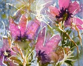 Summer's Riot Watercolor Art Print by Maure Bausch