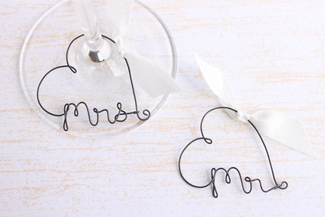 Personalized Wine Glass Charms - Wedding Favor Wine Glass Charms, Bridal Party Wine Glass Charms, Wedding Favor, Rustic Wedding Favor