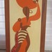 Latina Brazilian Cuban Woman playing Maracas and dancing Rock Art 3-D Wood Plaque