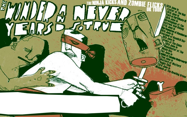 The Wonder Years 2007 UK Tour Poster Hand Screenprinted