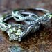 CUSTOM Made - Diamond Engagement Ring and Wedding band set - Round - Pave - Antique Style - Weddings - Luxury - Bp015