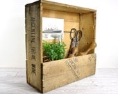 Vintage Rustic Wood Planter or Wall Display Box / Wood Wine Box