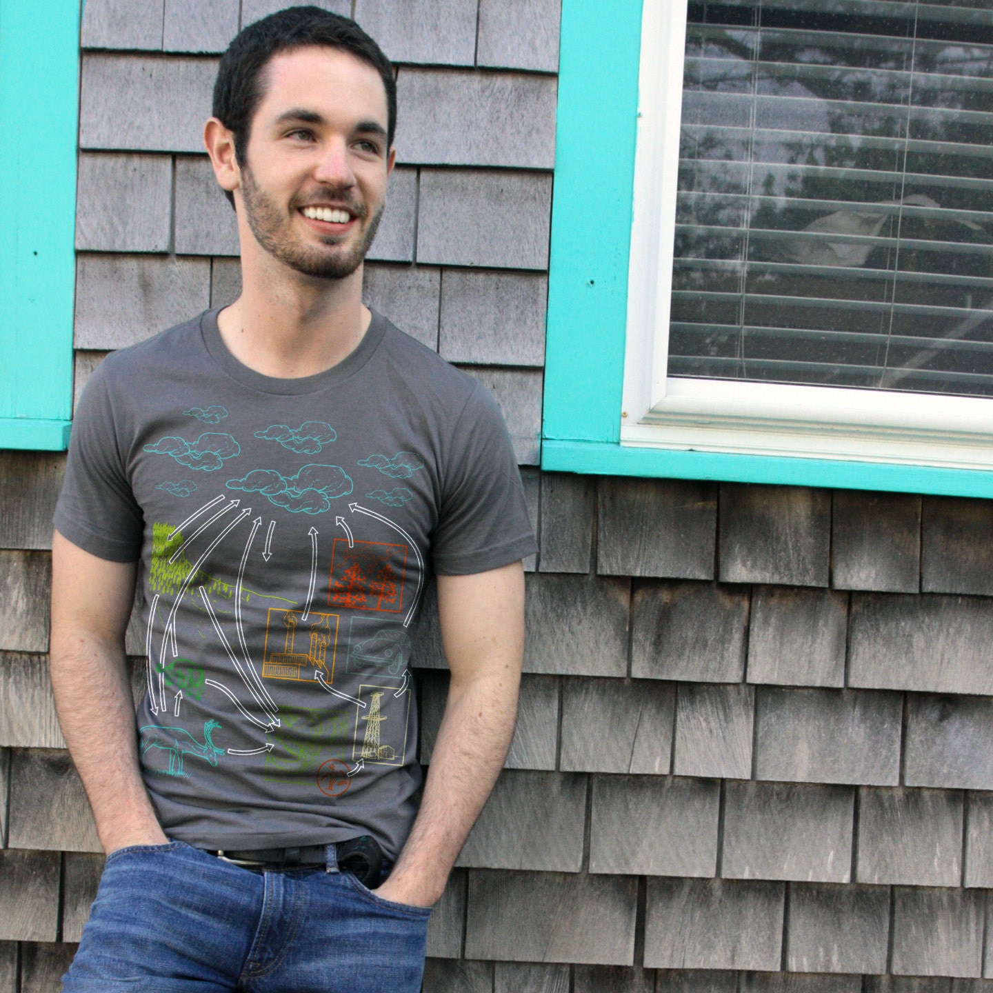 Carbon Cycle Tshirt Graphic Science tee MENS shirt