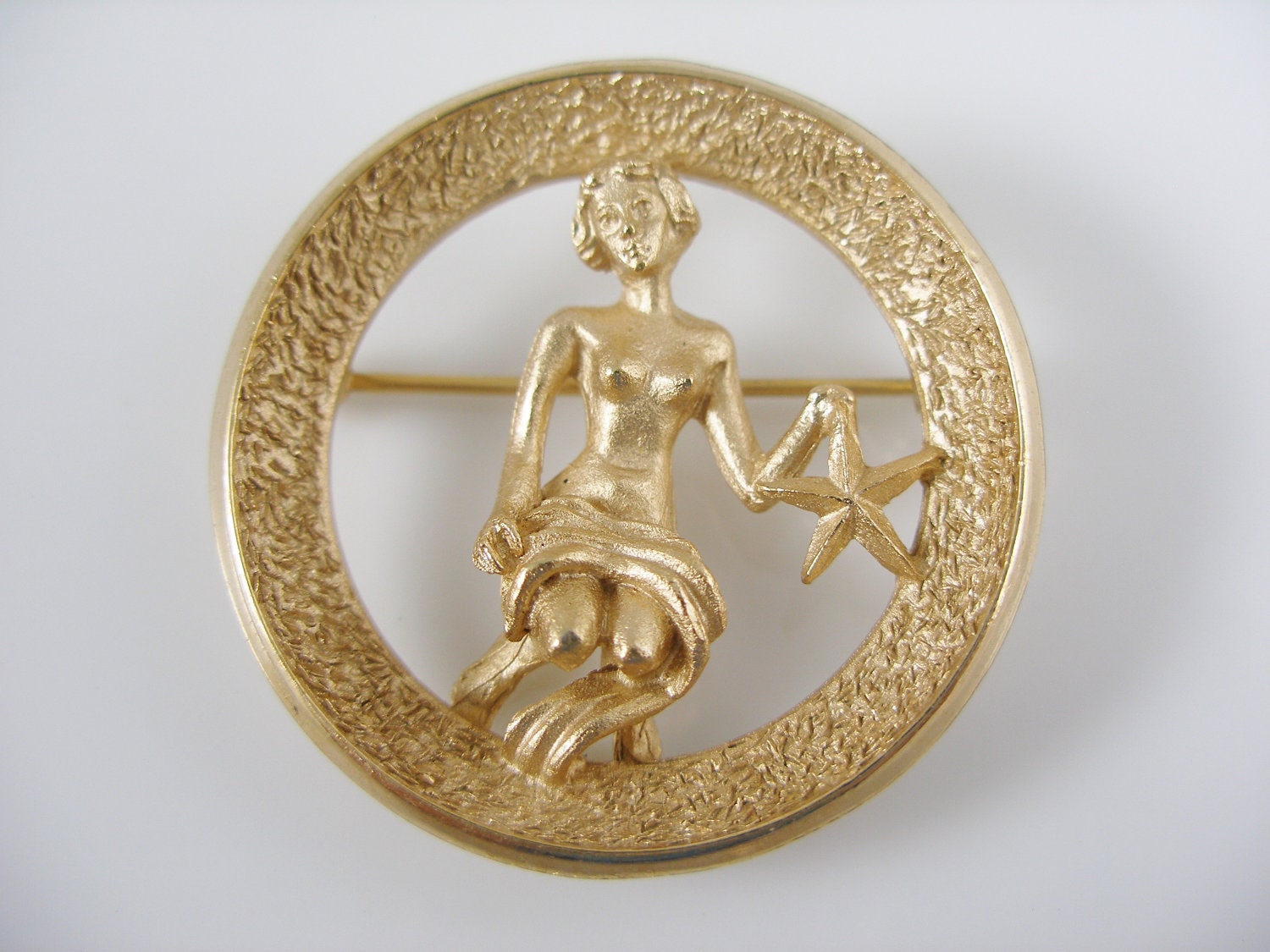 Vintage Crown Trifari "Virgo" Zodiac Brooch/ Pin