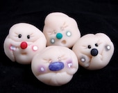 Halloween Edition - GLOW in the Dark Pet ROCK - Polymer Clay Figurine