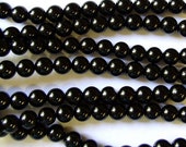 Black Onyx Round Beads 8mm - DESTASH