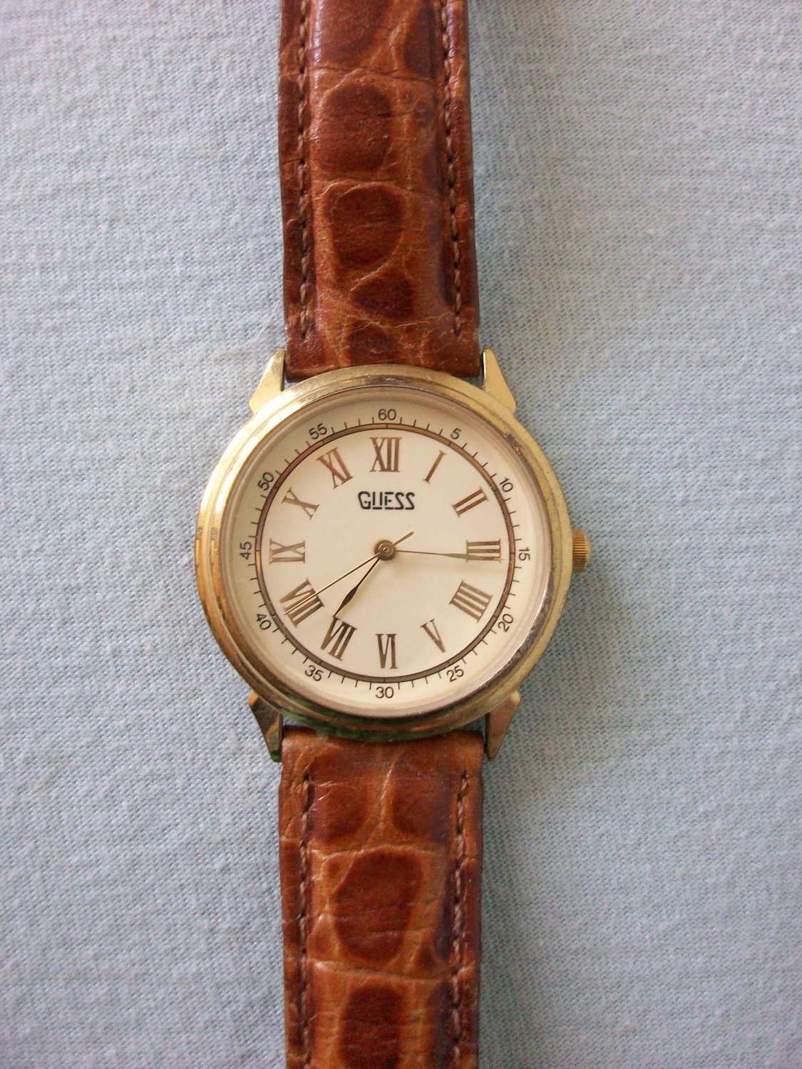 Vintage Guess Wrist Watch 90's Gold & by sparvintheieletree