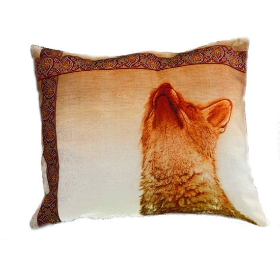 Pillow Cushion Fox Autumn Golden Browns Reds England