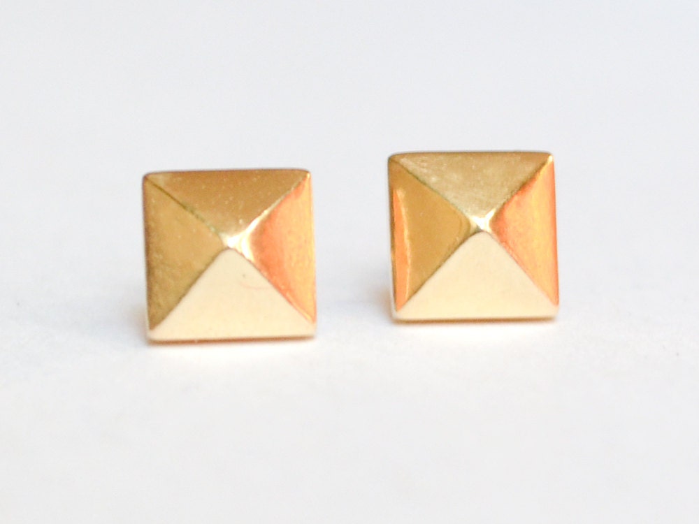 Pyramid Stud Earrings