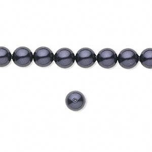 4mm Dark Purple Swarovski Pearl - 50