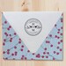 Custom Wood Handle Address Stamp - Great Wedding Gift -Two Birds Round