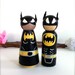 Superhero and Bride Wedding Cake Topper Custom Wood Peg Doll Hero Keepsake Collectable Bridal Shower Gift Comic Books Character Toy 1980s