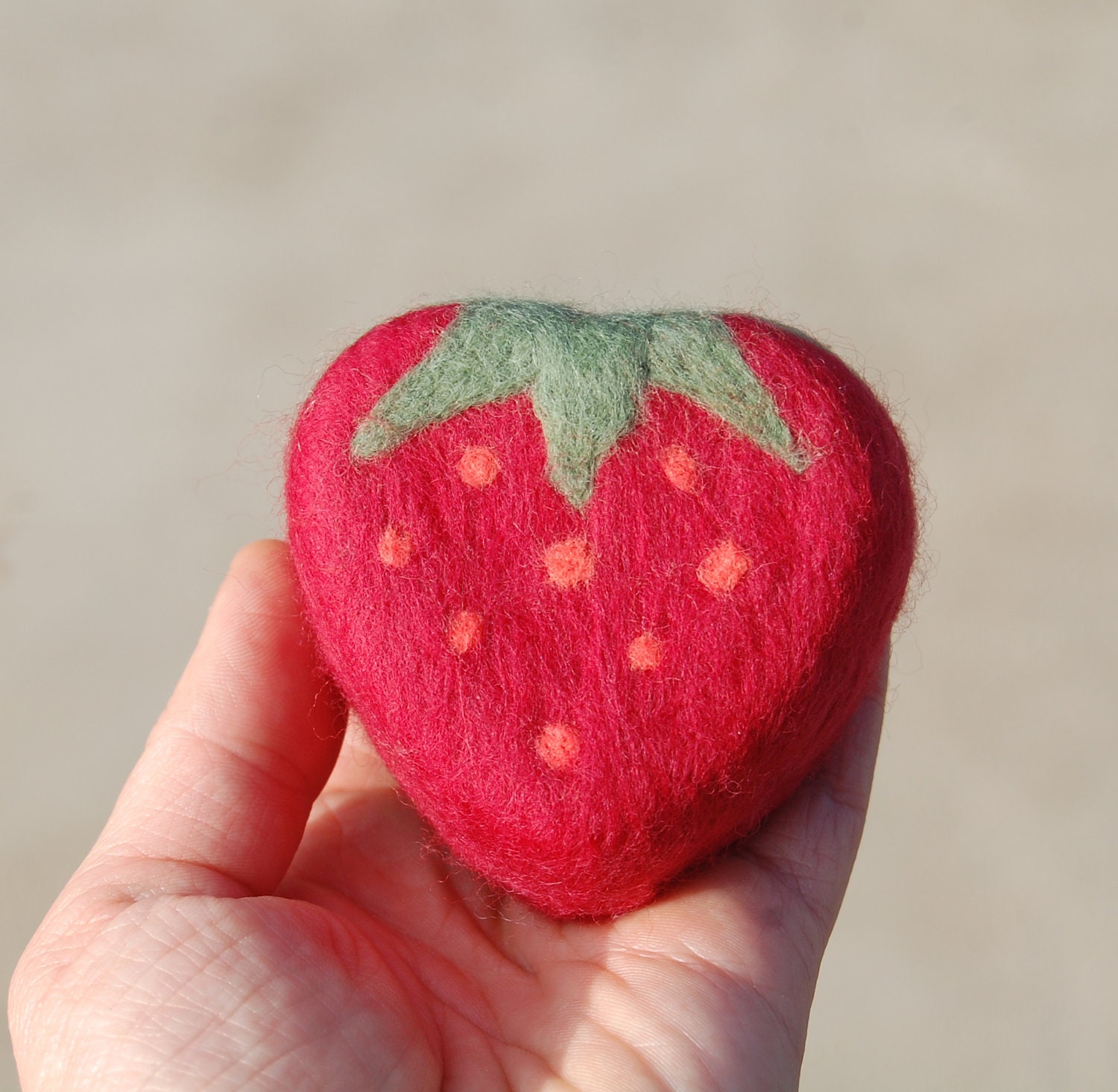 MADE TO ORDER Felted Soap Strawberry