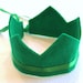 kiara five point eco friendly felt crown with adjustable ribbon tie. available in 22 colors. party, play, pretend.