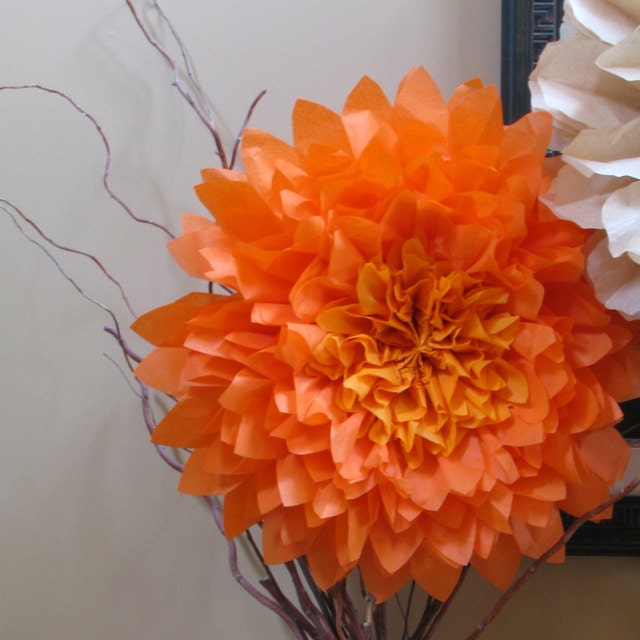 Autumn Fantasy 7 Giant Paper Flowers, harvest rainbow fall fantasy decor, wedding, shower, photo booth, Party Blooms by Whimsy Pie