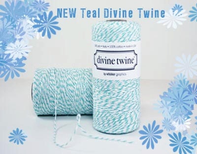 SALE- Shipping 1.99-NEW- Teal Divine twine-Shipping -50 yards-bakers twine- Brand New Divine Twine -Color Teal