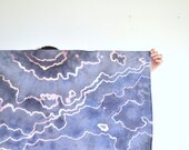 Hand Dyed and Printed Chalcedony Scarf