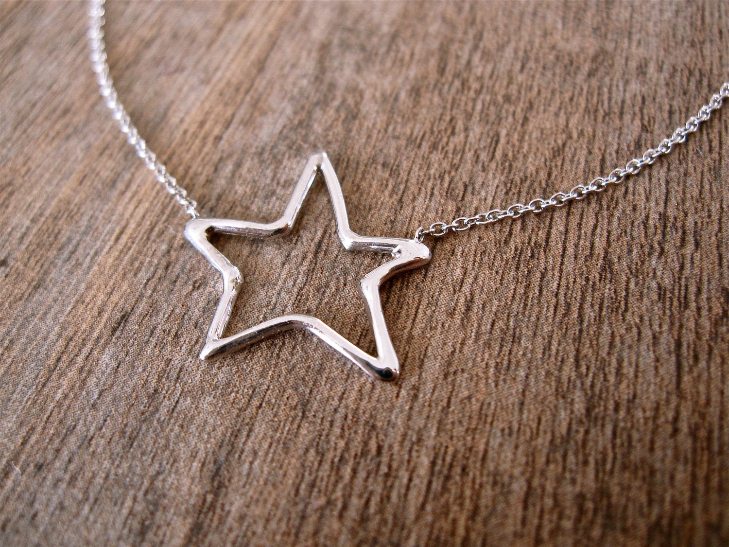 Sterling Silver Star Necklace, Ready to Ship