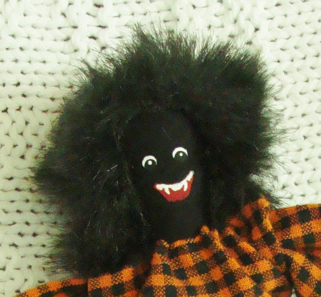 Cloth Doll Miniature Pin Doll and Ornament Halloween WOLFIE THE WEREWOLF 6-Inch Collectible