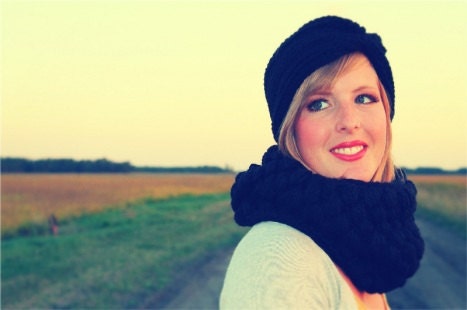 Crochet Cowl. Crochet Turban. Chunky Cowl. Bulky Cowl. Knit Earwarmer. Turban Headband. Gift Set. Scarf Set. Custom Order