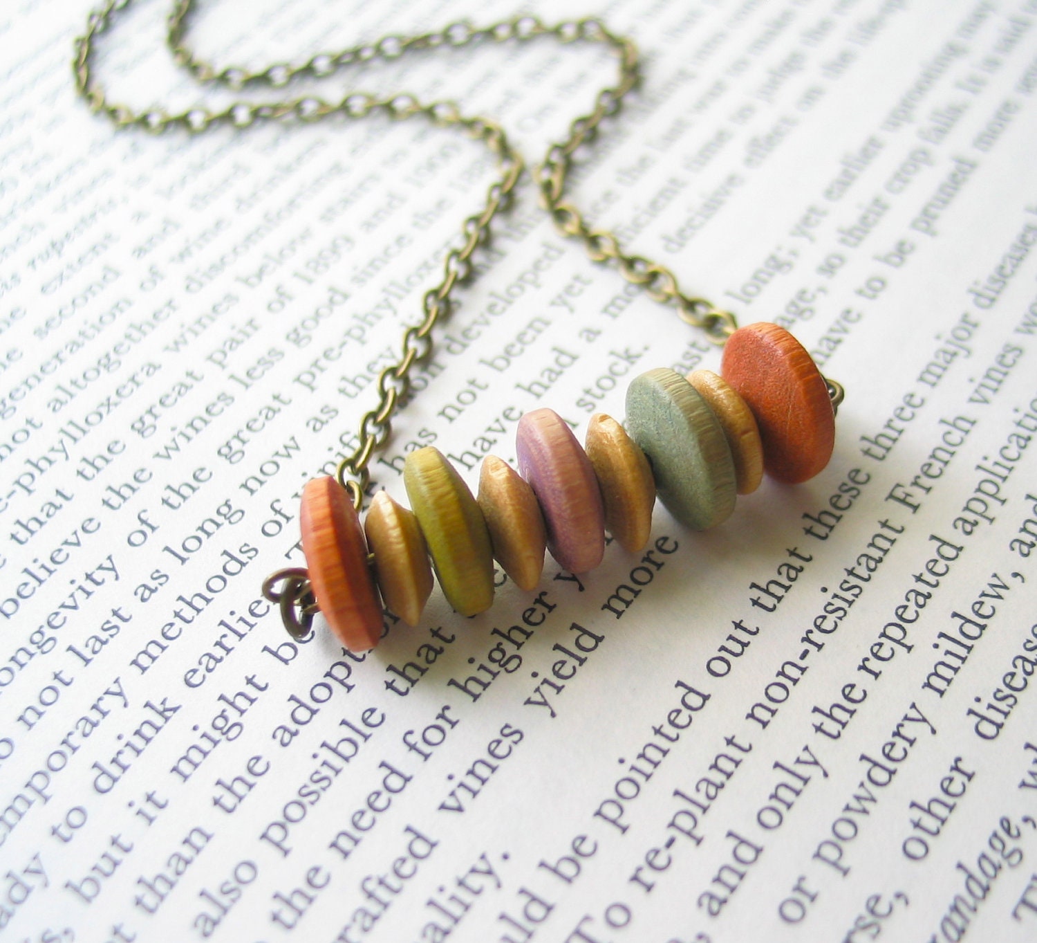 wood bead necklace
