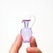 Miniature Pitcher in Purple, Hand Blown Glass