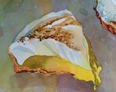 Original watercolor, lemon meringue pie