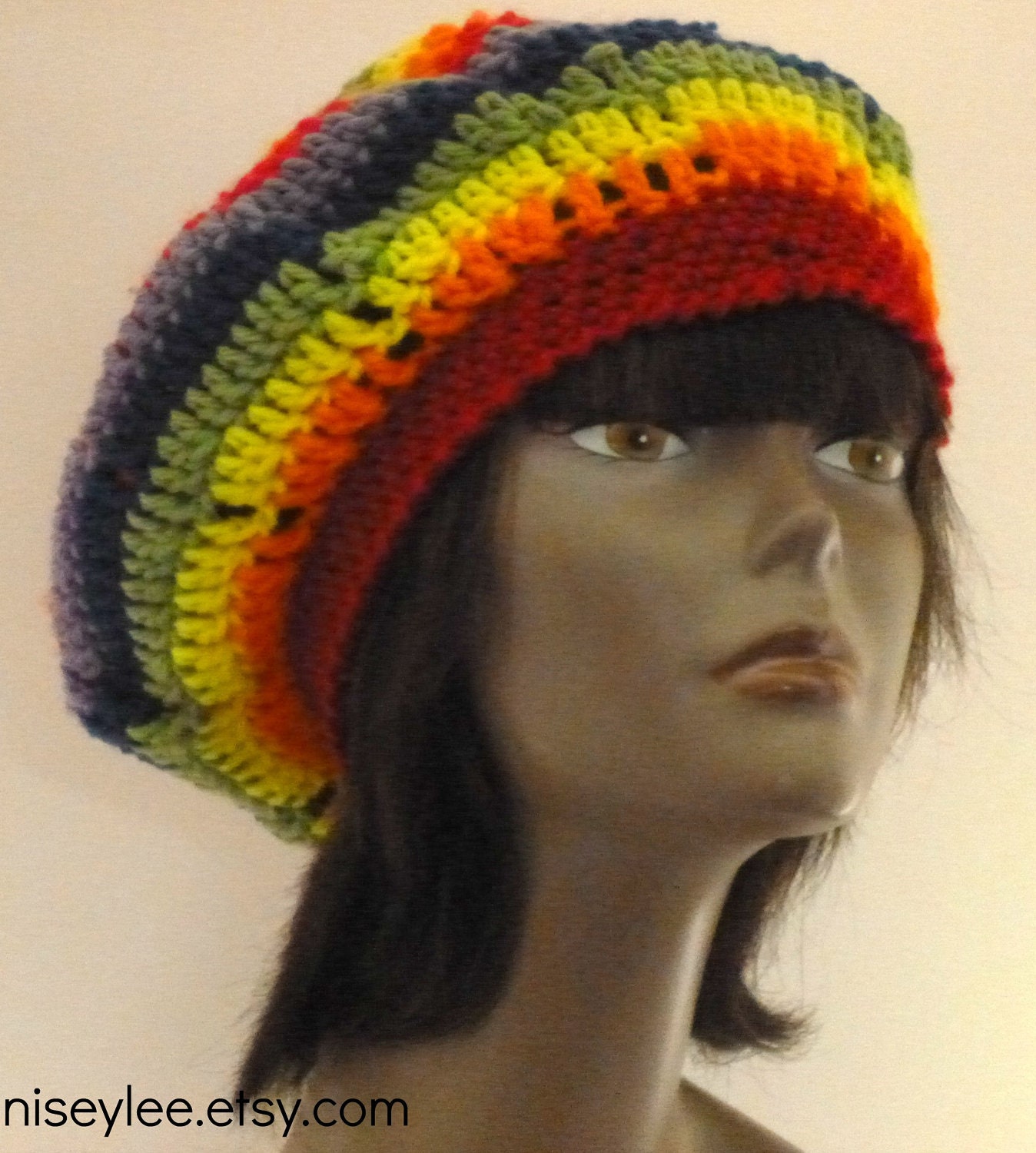 Autumn Hats  Collection Crochet Rainbow Tam