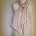 Long latté scarf - muslin cotton in pale coffee - pom pom trim - large wrap - head cover - neck warmer - cotton scarf - shoulder wrap.