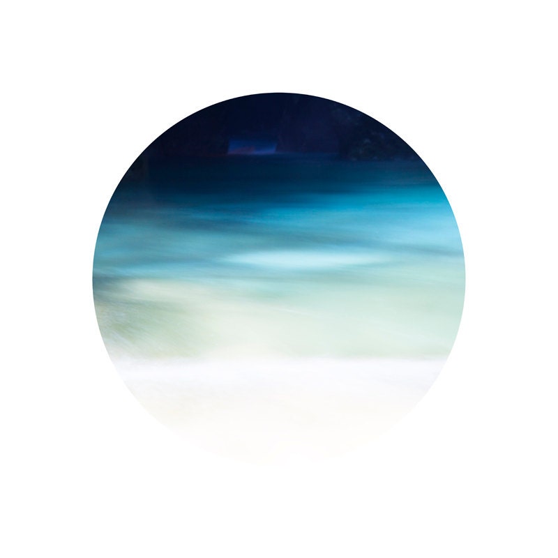 Joy is water II., in blue / round photograph / fine art print / by Kitoki - 12x12 - kitoki
