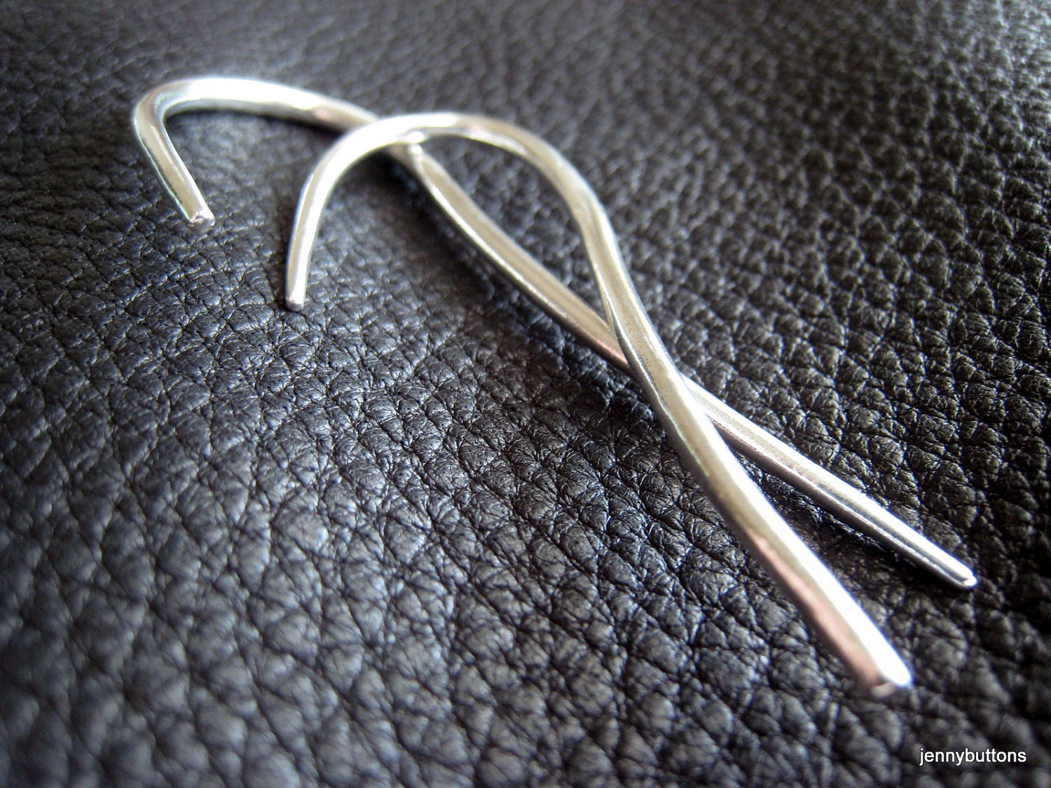 Fine Silver Cable Needle Stitch Holder Set  - Fabulous Knitter gift