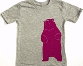 Be The Bear Kid's Eco Friendly Heather Grey Tshirt Tee Shirt Organic Recycled 2T, 3T, 4T