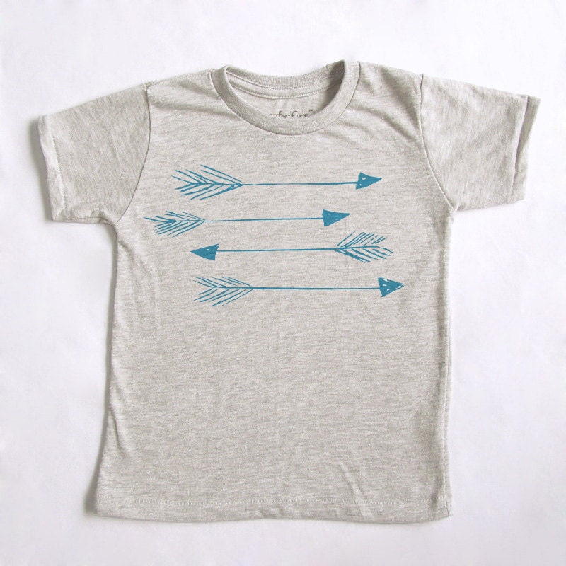 Teal Arrows Eco Friendly Tee Made From Organic and Recycled Materials