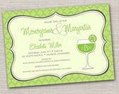 Monograms and Margaritas Printable Card - Wedding Bridal Shower Tea Luncheon Il_170x135