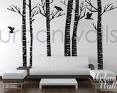 Vinyl Wall Sticker Decal Art - Birch Trees