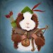Robin Hood Guinea Pig 5 x 7 Art Print
