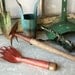 Six Colorful Vintage Garden Tools