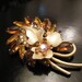 Juliana Delizza Vintage Topaz Leaf Brooch