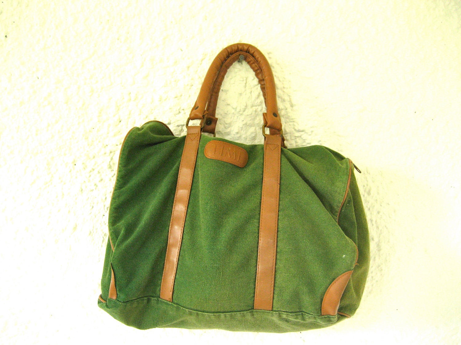 Vintage TIME Magazine Promotional Canvas Duffle Bag // 1960s